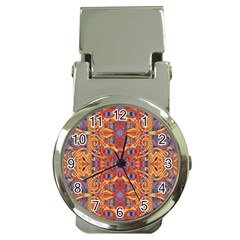 Oriental Watercolor Ornaments Kaleidoscope Mosaic Money Clip Watches by EDDArt
