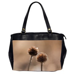 Withered Globe Thistle In Autumn Macro Office Handbags (2 Sides)  by wsfcow