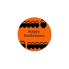 Happy Halloween - Owls Golf Ball Marker by Valentinaart