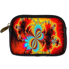Crazy Mandelbrot Fractal Red Yellow Turquoise Digital Camera Cases by EDDArt