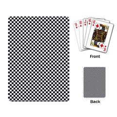 Sports Racing Chess Squares Black White Playing Card by EDDArt