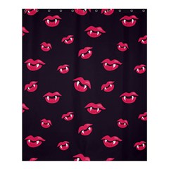 Pattern Of Vampire Mouths And Fangs Shower Curtain 60  X 72  (medium)  by CreaturesStore