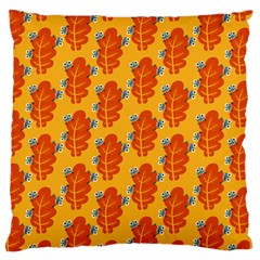 Bugs Eat Autumn Leaf Pattern Large Flano Cushion Case (two Sides) by CreaturesStore