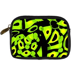 Green Neon Abstraction Digital Camera Cases