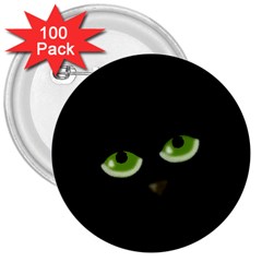 Halloween - Back Cat 3  Buttons (100 Pack)  by Valentinaart