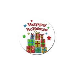 Happy Holidays - Gifts And Stars Golf Ball Marker (10 Pack) by Valentinaart