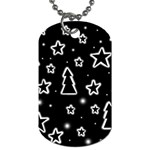Black and white Xmas Dog Tag (One Side)