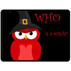 Who Is A Witch? - Red Double Sided Fleece Blanket (large)  by Valentinaart