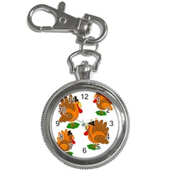 Thanksgiving Turkeys Key Chain Watches by Valentinaart