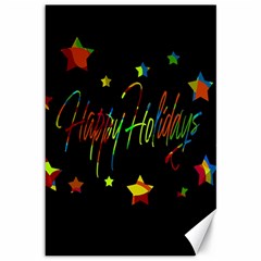 Happy Holidays Canvas 12  X 18   by Valentinaart