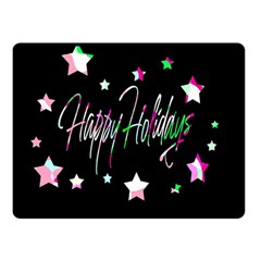 Happy Holidays 5 Double Sided Fleece Blanket (small)  by Valentinaart