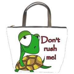 Turtle Joke Bucket Bags by Valentinaart