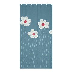 Cloudy Sky With Rain And Flowers Shower Curtain 36  X 72  (stall)  by CreaturesStore