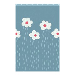 Cloudy Sky With Rain And Flowers Shower Curtain 48  X 72  (small)  by CreaturesStore