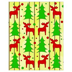 Xmas Reindeer Pattern - Yellow Drawstring Bag (small) by Valentinaart