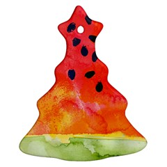Abstract Watermelon Christmas Tree Ornament (2 Sides) by DanaeStudio