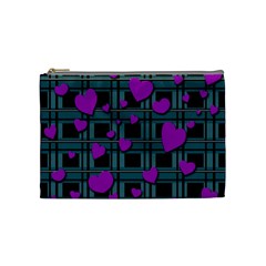 Purple Love Cosmetic Bag (medium)  by Valentinaart