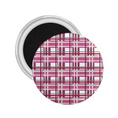 Pink Plaid Pattern 2 25  Magnets by Valentinaart