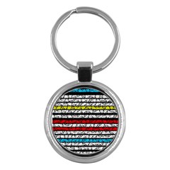 Simple Colorful Design Key Chains (round)  by Valentinaart