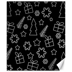 Simple Xmas Pattern Canvas 8  X 10  by Valentinaart