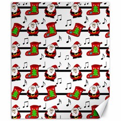 Xmas Song Pattern Canvas 8  X 10  by Valentinaart