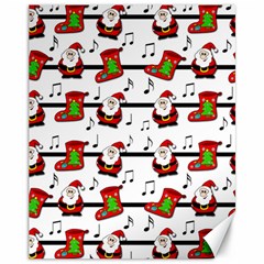 Xmas Song Pattern Canvas 11  X 14   by Valentinaart