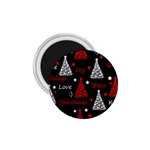 New Year pattern - red 1.75  Magnets