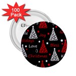 New Year pattern - red 2.25  Buttons (100 pack) 