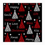 New Year pattern - red Medium Glasses Cloth (2-Side)