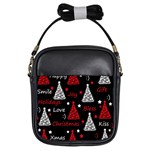 New Year pattern - red Girls Sling Bags