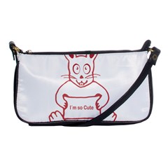 Cute Rabbit With I M So Cute Text Banner Shoulder Clutch Bags by dflcprints