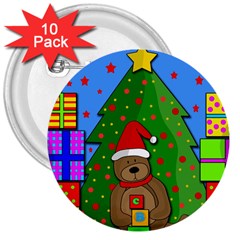 Xmas Gifts 3  Buttons (10 Pack)  by Valentinaart