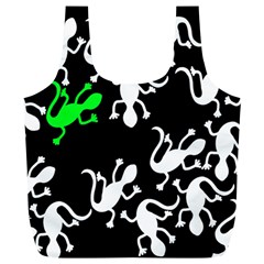 Green Lizards  Full Print Recycle Bags (l)  by Valentinaart