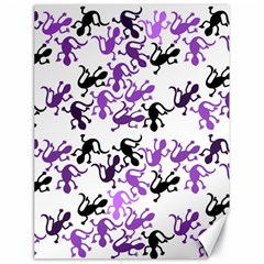 Lizards Pattern - Purple Canvas 18  X 24   by Valentinaart
