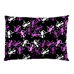 Magenta Lizards Pattern Pillow Case (two Sides) by Valentinaart