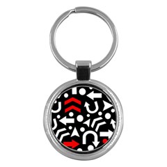 Right Direction - Red Key Chains (round)  by Valentinaart