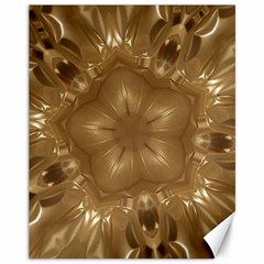 Elegant Gold Brown Kaleidoscope Star Canvas 11  X 14   by yoursparklingshop