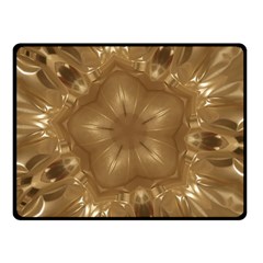 Elegant Gold Brown Kaleidoscope Star Double Sided Fleece Blanket (small)  by yoursparklingshop