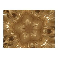 Elegant Gold Brown Kaleidoscope Star Double Sided Flano Blanket (mini)  by yoursparklingshop