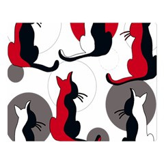 Elegant Abstract Cats  Double Sided Flano Blanket (large)  by Valentinaart