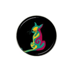 Colorful Abstract Cat  Hat Clip Ball Marker by Valentinaart