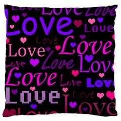 Love Pattern 2 Large Cushion Case (one Side) by Valentinaart