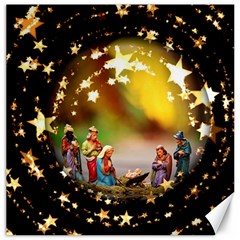 Christmas Crib Virgin Mary Joseph Jesus Christ Three Kings Baby Infant Jesus 4000 Canvas 20  X 20   by yoursparklingshop