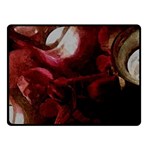 Dark Red Candlelight Candles Double Sided Fleece Blanket (Small)  45 x34  Blanket Front