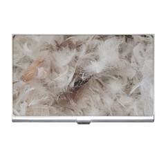 Down Comforter Feathers Goose Duck Feather Photography Business Card Holders by yoursparklingshop