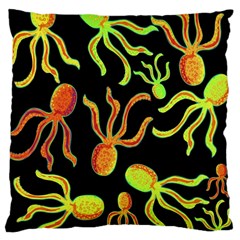 Octopuses Pattern 2 Large Cushion Case (two Sides) by Valentinaart