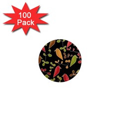 Flowers And Birds  1  Mini Magnets (100 Pack) 