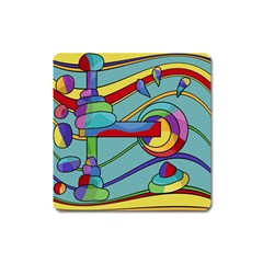 Abstract Machine Square Magnet by Valentinaart