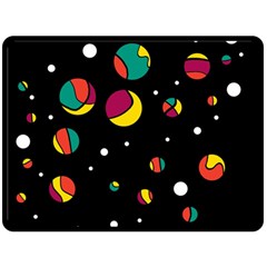 Colorful Dots Double Sided Fleece Blanket (large)  by Valentinaart
