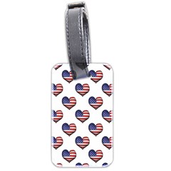 Usa Grunge Heart Shaped Flag Pattern Luggage Tags (two Sides) by dflcprints
